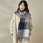 Imitation cashmere plaid scarf