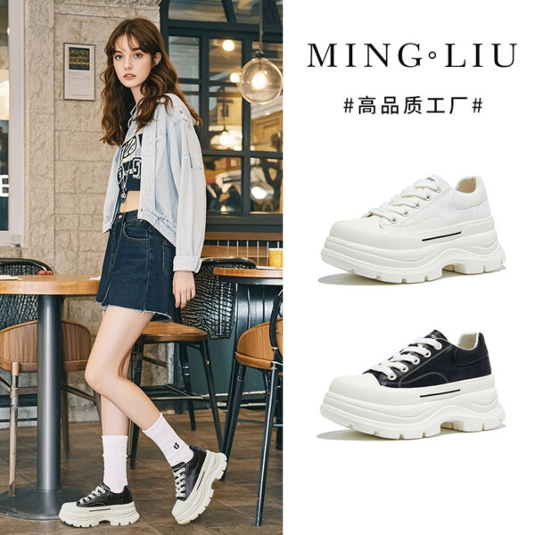 White sneakers with top-grain cowhide foam sole