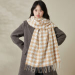 Thick, warm, faux cashmere tassel shawl, Korean style, versatile scarf