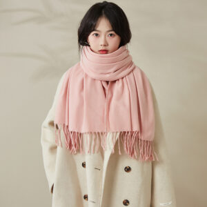 Solid color faux cashmere scarf